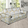 White Gold Tile Marble Sofa Cover-grizzshop