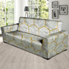 White Gold Tile Marble Sofa Cover-grizzshop