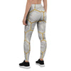 White Gold Tile Marble Women's Leggings-grizzshop