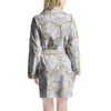 White Gold Tile Marble Women's Robe-grizzshop