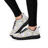 White Gold Tile Marble Women's Sneakers-grizzshop