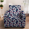 White Hibiscus Tropical Floral Hawaiian Print Armchair Cover-grizzshop