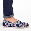 White Hibiscus Tropical Floral Hawaiian Print Canvas Shoes-grizzshop