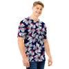 White Hibiscus Tropical Floral Hawaiian Print Men T Shirt-grizzshop