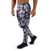 White Hibiscus Tropical Floral Hawaiian Print Men's Joggers-grizzshop