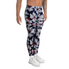 White Hibiscus Tropical Floral Hawaiian Print Men's Leggings-grizzshop