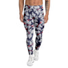 White Hibiscus Tropical Floral Hawaiian Print Men's Leggings-grizzshop