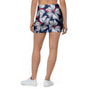 White Hibiscus Tropical Floral Hawaiian Print Mini Skirt-grizzshop