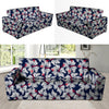 White Hibiscus Tropical Floral Hawaiian Print Sofa Cover-grizzshop