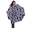 White Hibiscus Tropical Floral Hawaiian Print Umbrella-grizzshop