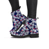 White Hibiscus Tropical Floral Hawaiian Print Women's Boots-grizzshop