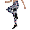 White Hibiscus Tropical Floral Hawaiian Print Women's Leggings-grizzshop