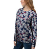 White Hibiscus Tropical Floral Hawaiian Print Women's Sweatshirt-grizzshop