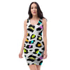 White Leopard Bodycon Dress-grizzshop