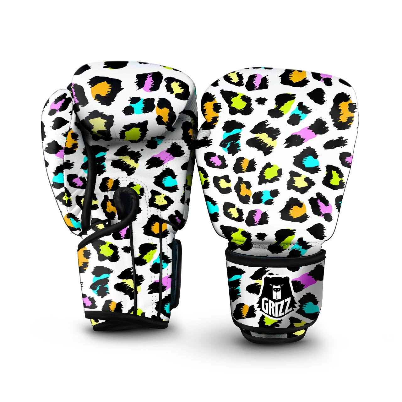 White Leopard Boxing Gloves-grizzshop