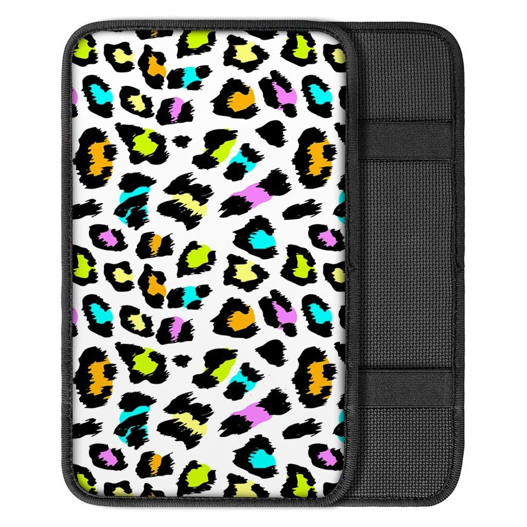 White Leopard Car Console Cover-grizzshop