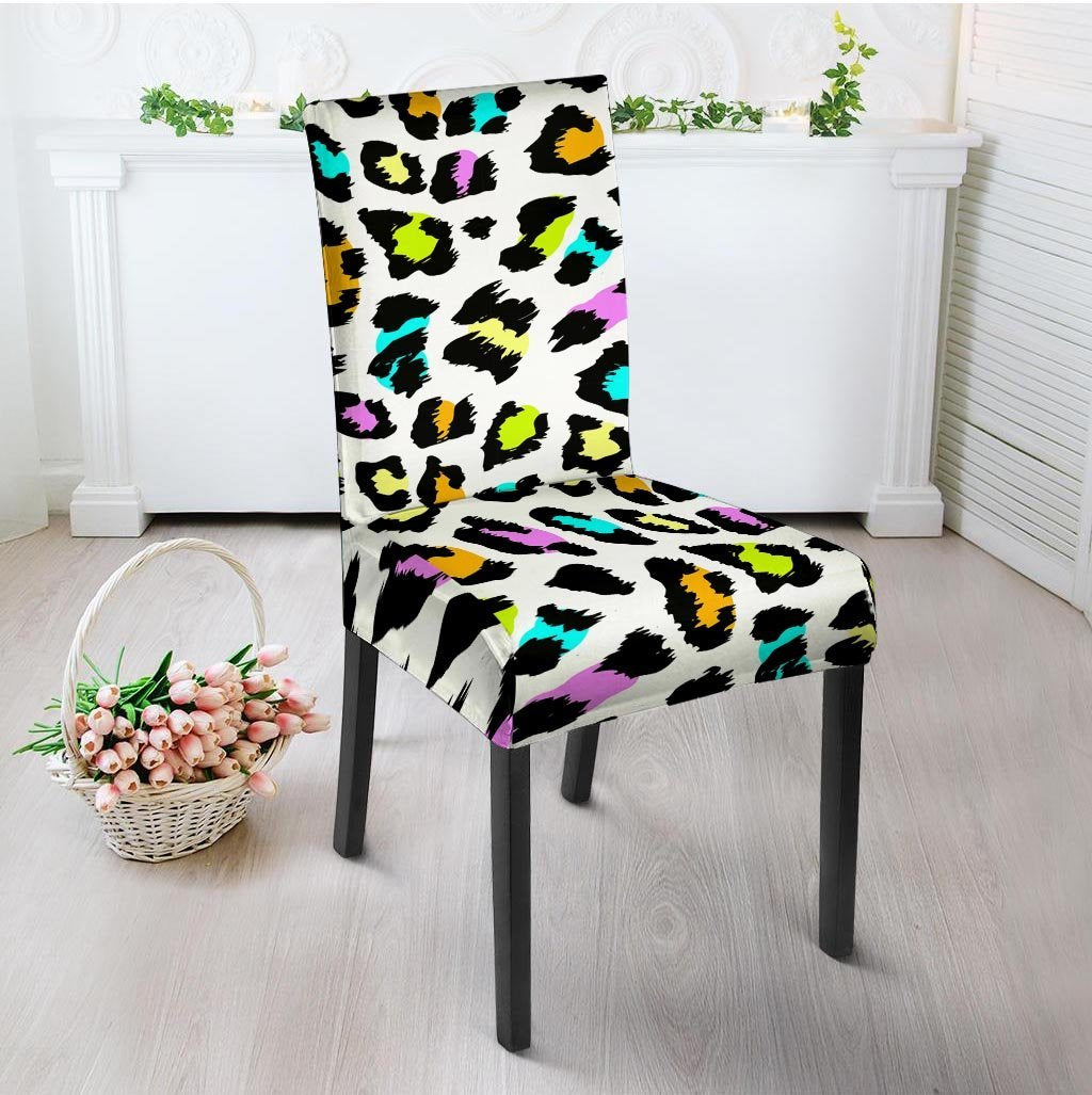 White Leopard Chair Cover-grizzshop