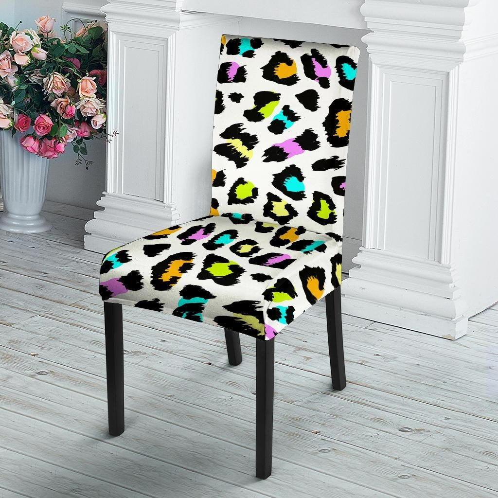 White Leopard Chair Cover-grizzshop