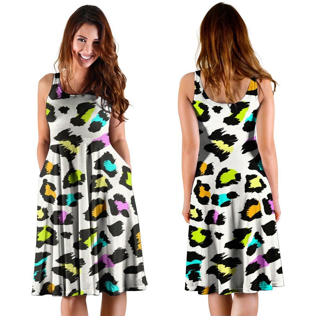 White Leopard Dress-grizzshop