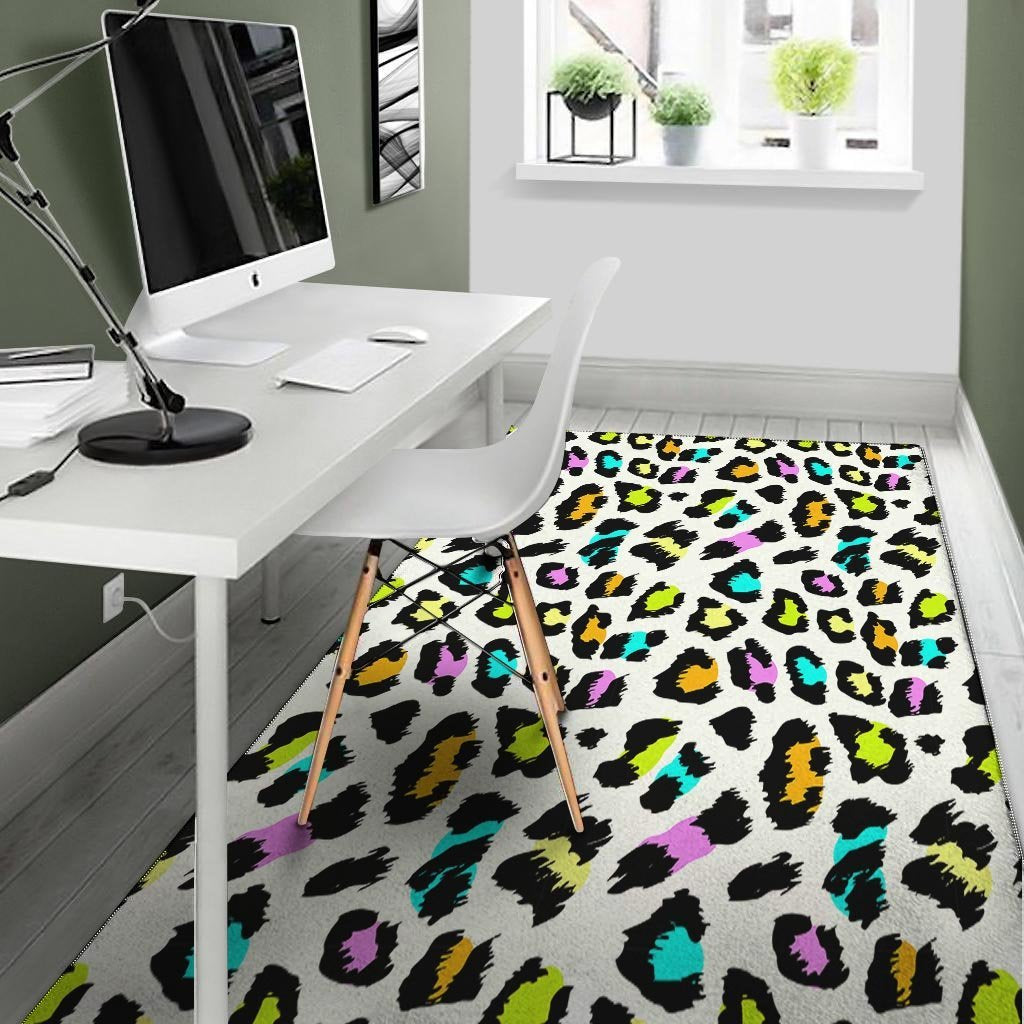 White Leopard Floor Mat-grizzshop