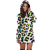 White Leopard Hoodie Dress-grizzshop