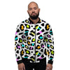 White Leopard Men's Bomber Jacket-grizzshop