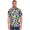 White Leopard Men's Short Sleeve Shirt-grizzshop