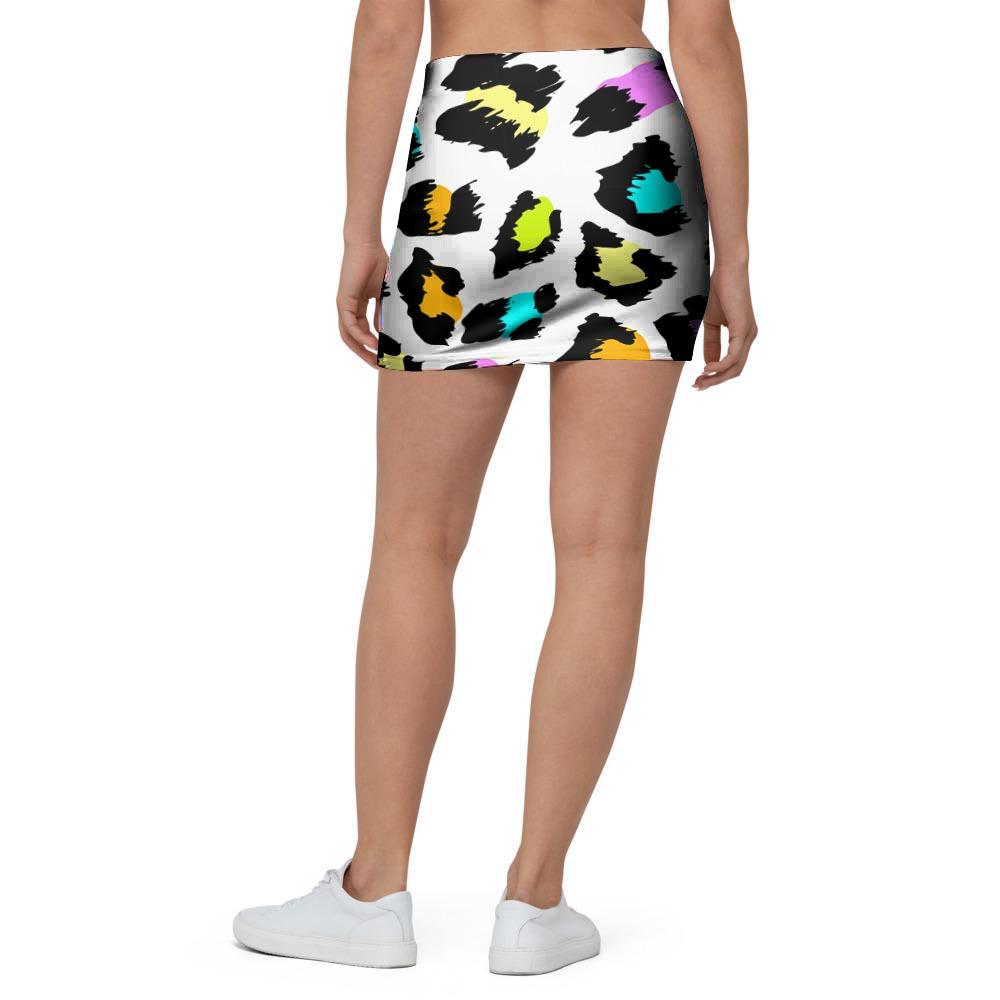 White Leopard Mini Skirt-grizzshop