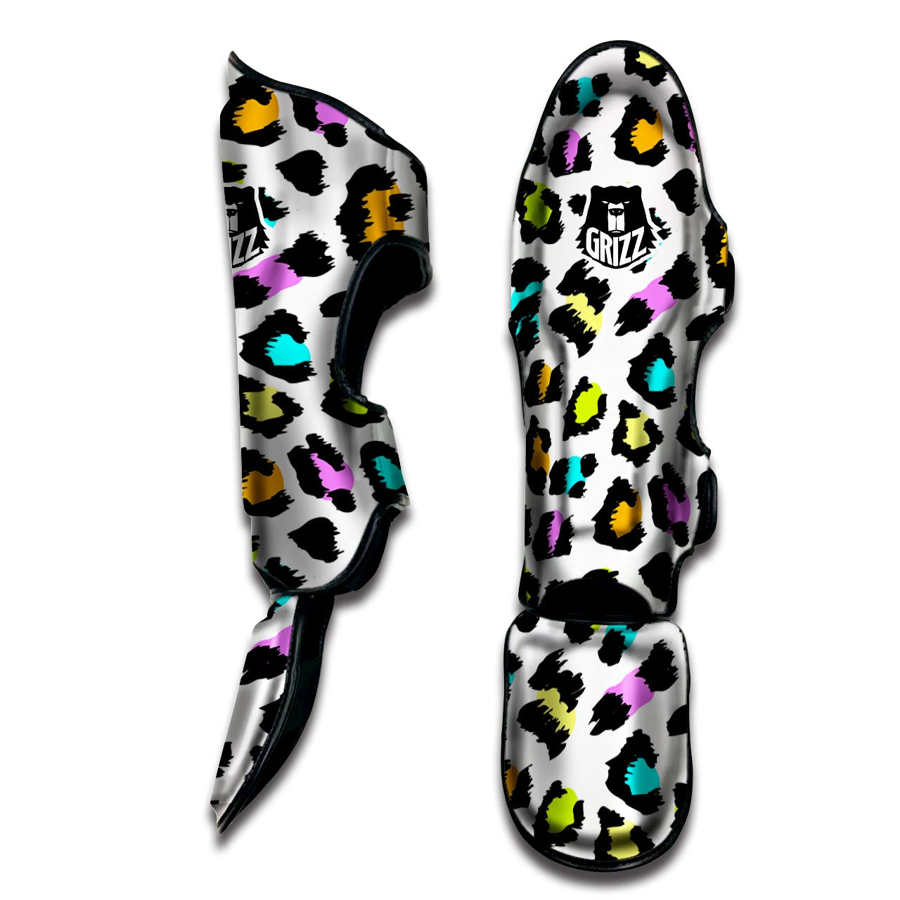 White Leopard Muay Thai Shin Guard-grizzshop