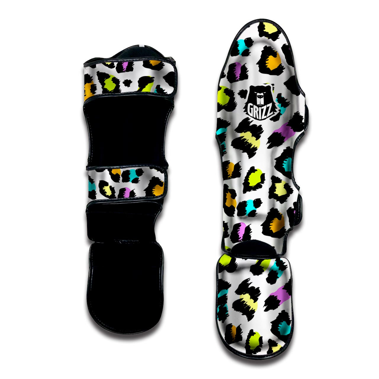 White Leopard Muay Thai Shin Guard-grizzshop