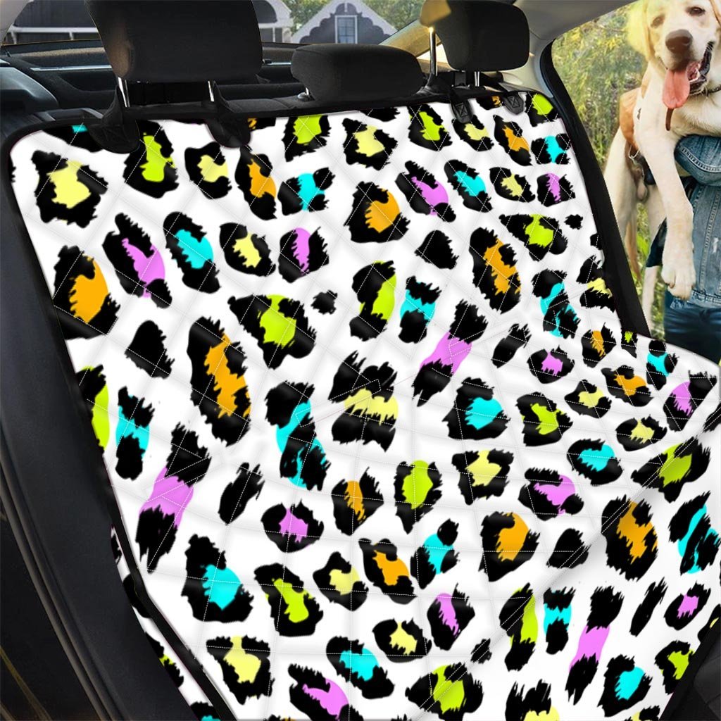 White Leopard Pet Car Seat Cover-grizzshop