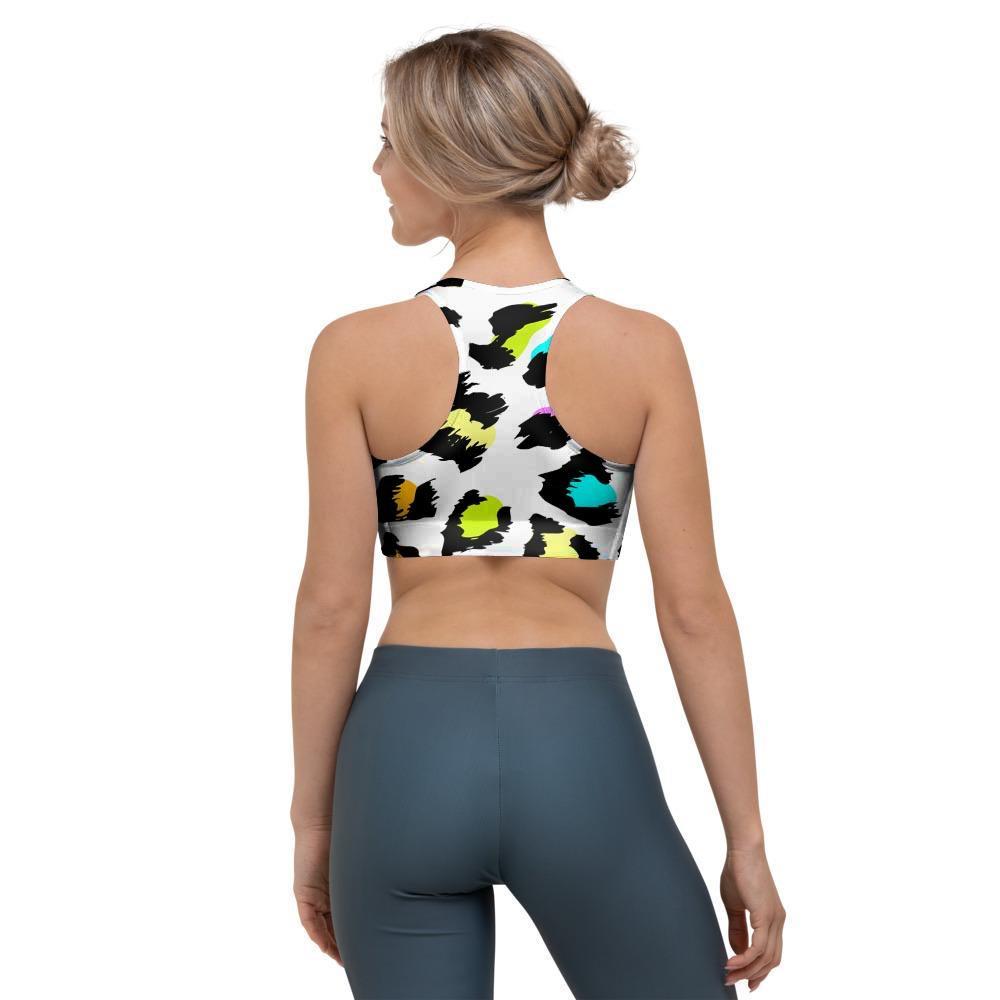 White Leopard Sports Bra-grizzshop