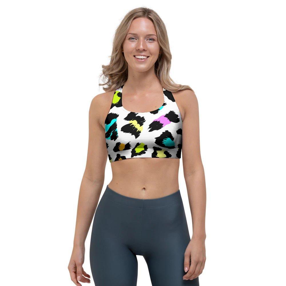 White Leopard Sports Bra-grizzshop