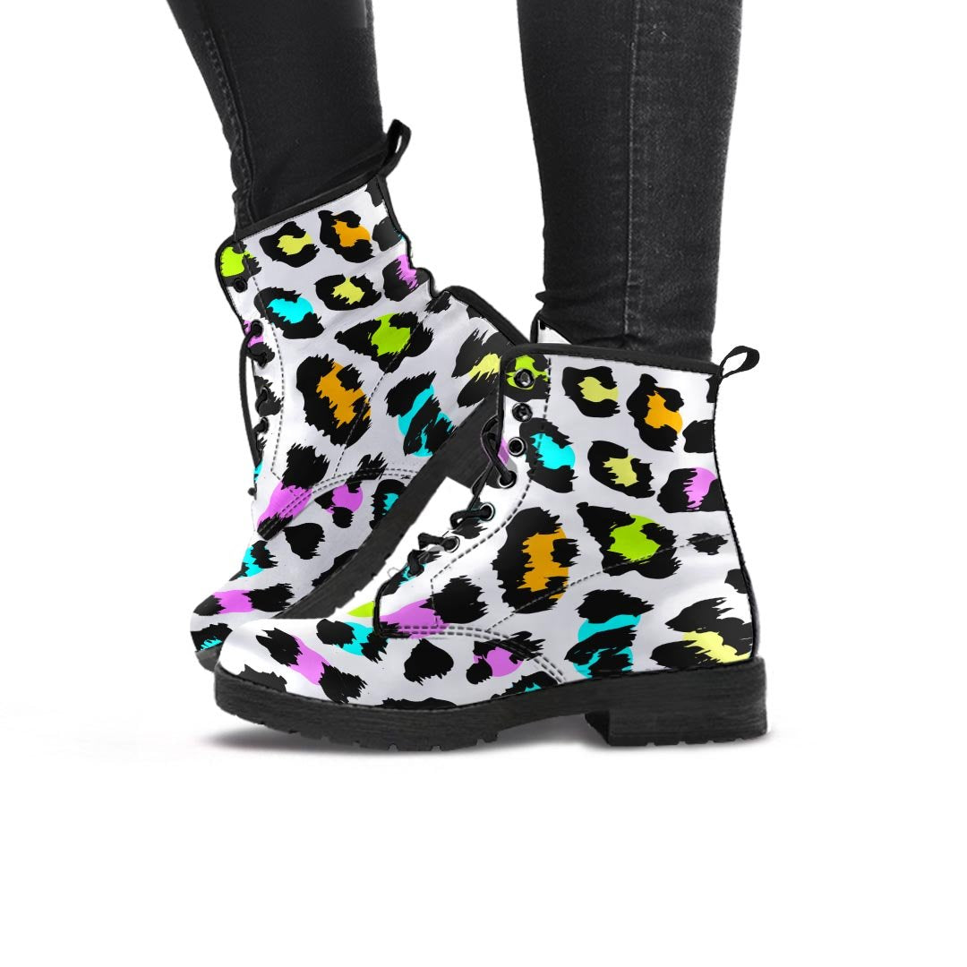 White Leopard Women's Boots-grizzshop