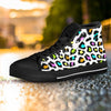 White Leopard Women's High Top Shoes-grizzshop