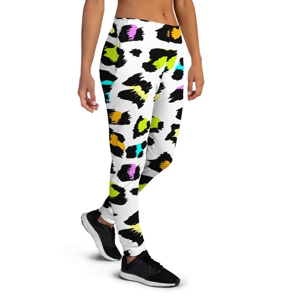 White Leopard Women's Joggers-grizzshop