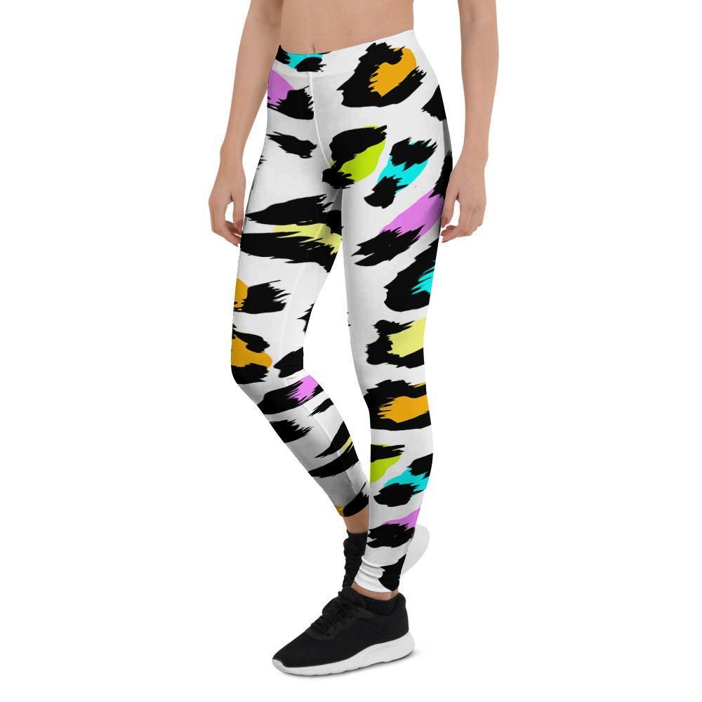 White Leopard Women's Leggings-grizzshop