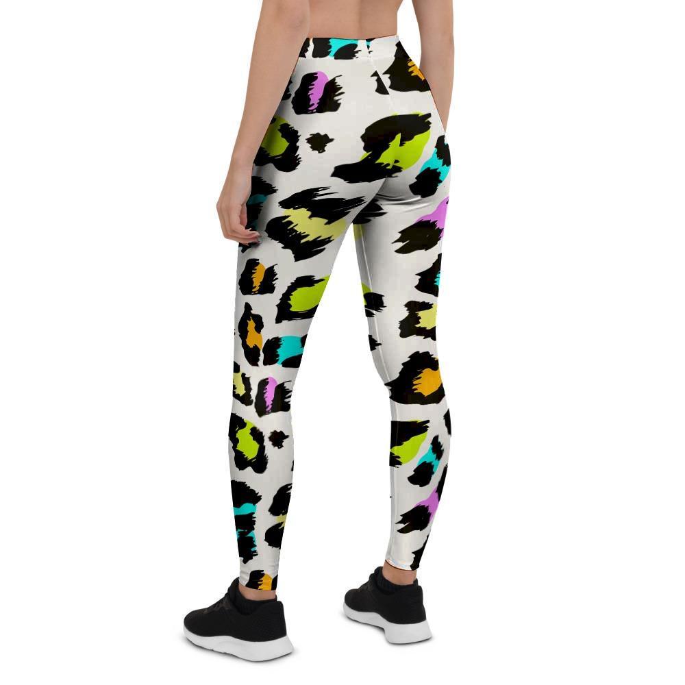 White Leopard Women's Leggings-grizzshop