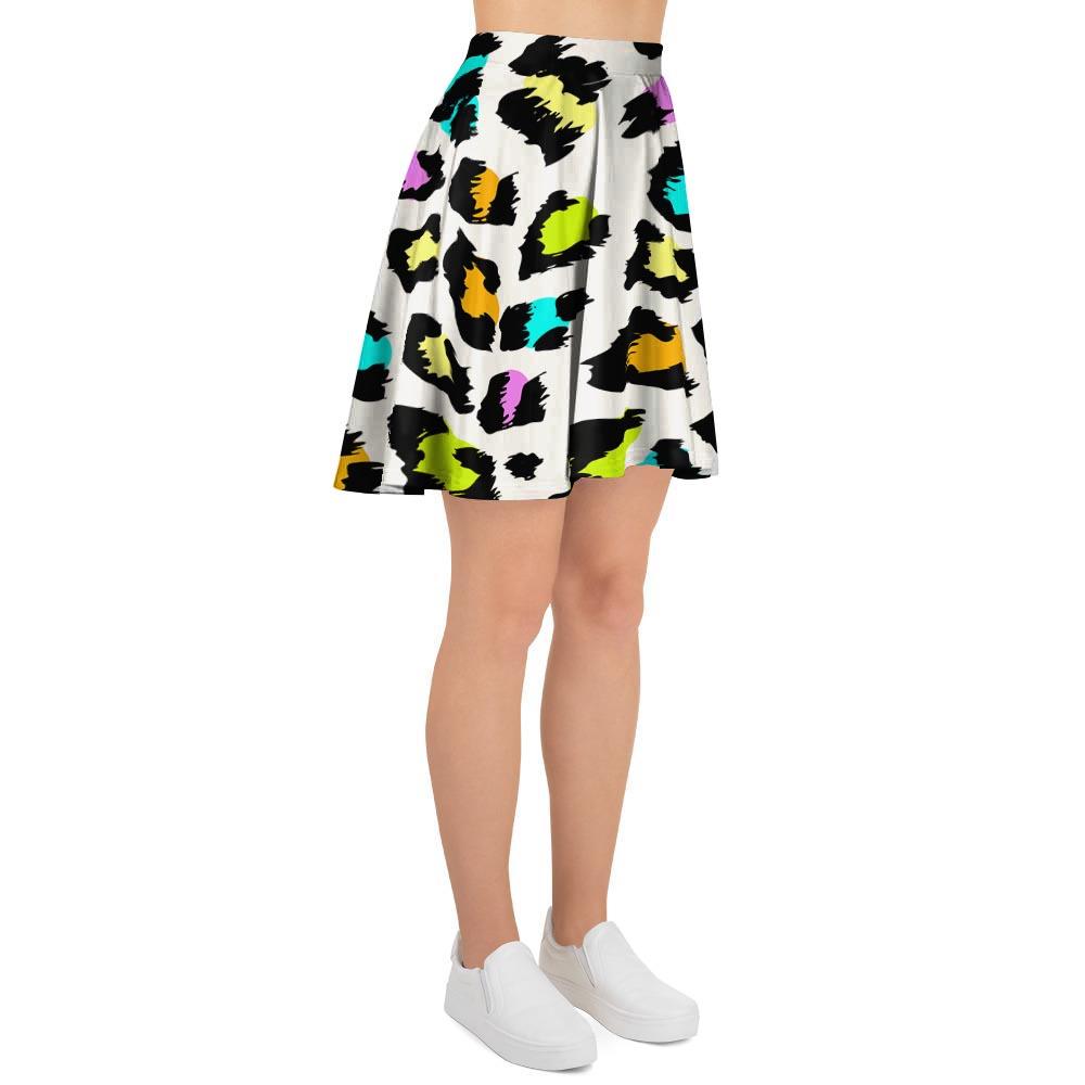 White Leopard Women's Skirt-grizzshop