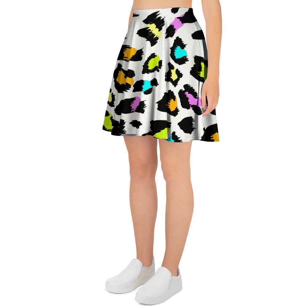 White Leopard Women's Skirt-grizzshop