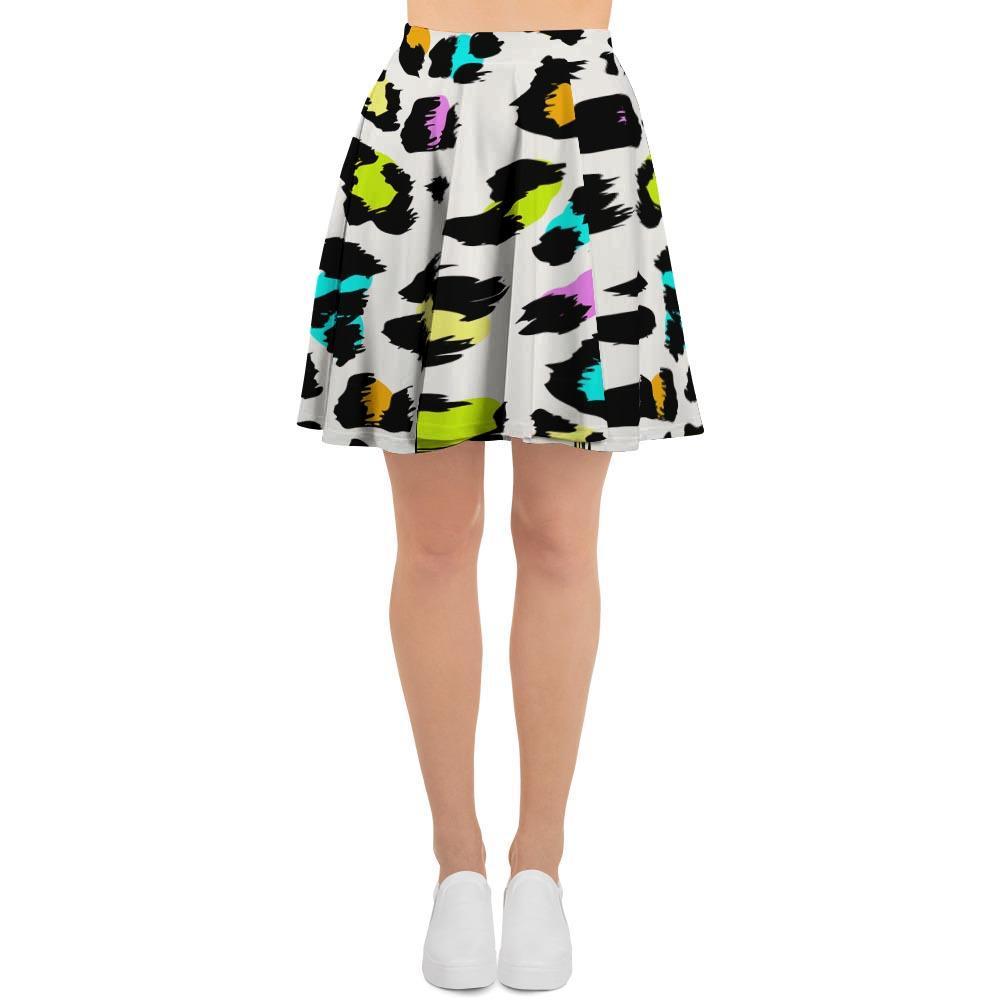 White Leopard Women's Skirt-grizzshop