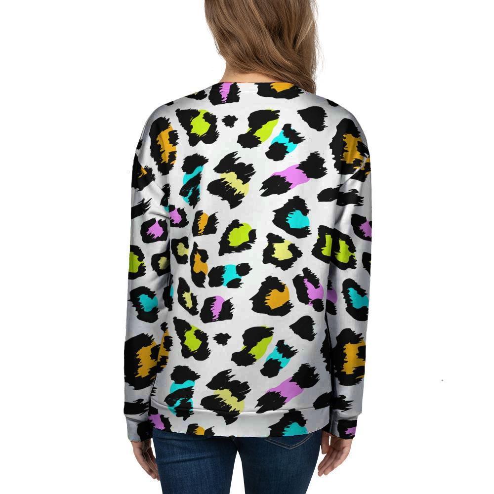 White Leopard Women's Sweatshirt-grizzshop