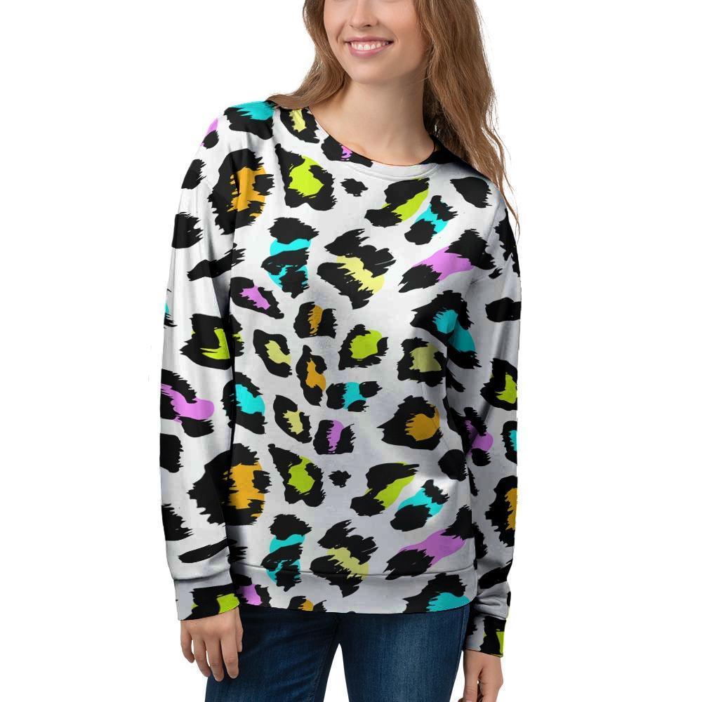 White Leopard Women's Sweatshirt-grizzshop