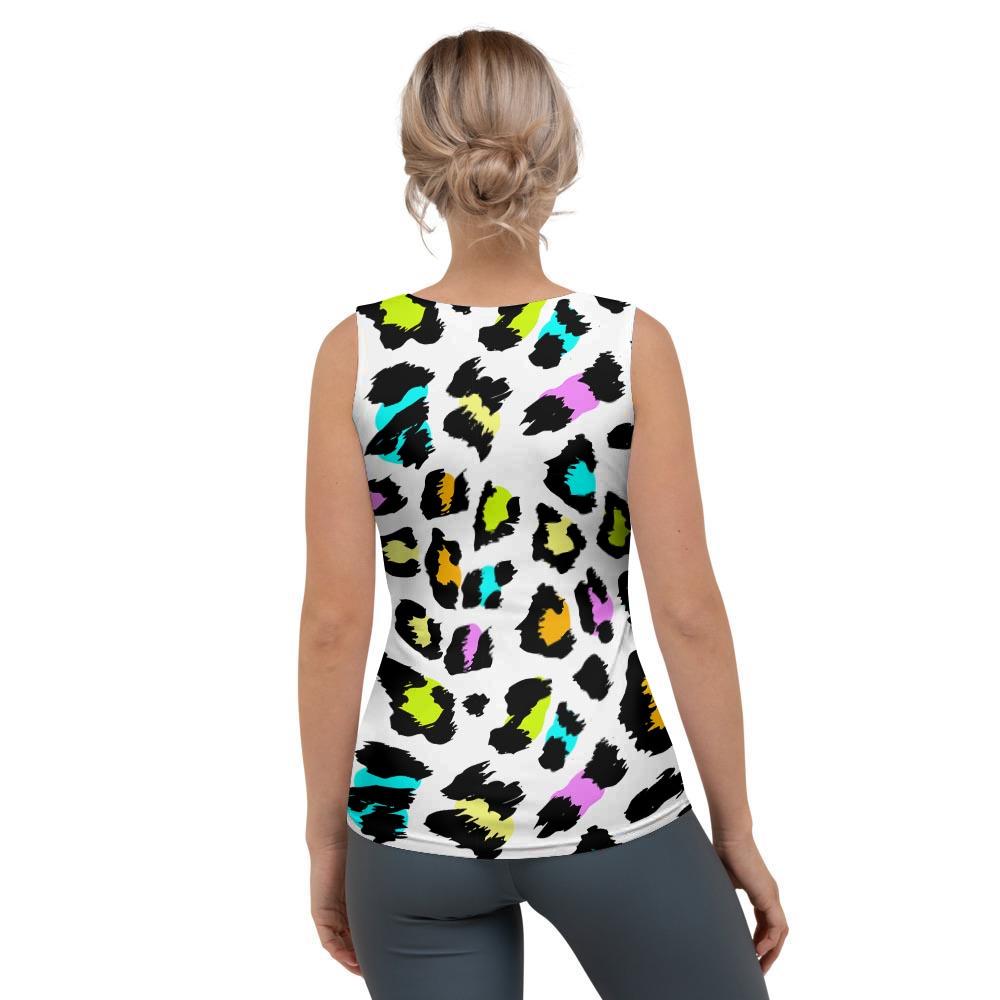 White Leopard Women's Tank Top-grizzshop