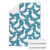 White Mallard Duck Pattern Print Blanket-grizzshop