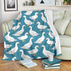 White Mallard Duck Pattern Print Blanket-grizzshop