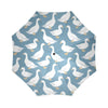 White Mallard Duck Pattern Print Foldable Umbrella-grizzshop