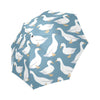 White Mallard Duck Pattern Print Foldable Umbrella-grizzshop