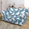 White Mallard Duck Pattern Print Loveseat Cover-grizzshop