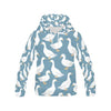 White Mallard Duck Pattern Print Men Pullover Hoodie-grizzshop